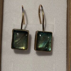 Elegant Gold and Labradorite stone Earrings